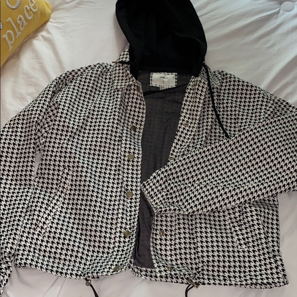 Lightweight Houndstooth Forever 21 Jacket